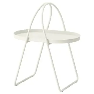 MÅBÄRSSKÄR coffee table, outdoor indoor/white, 61x41 cm