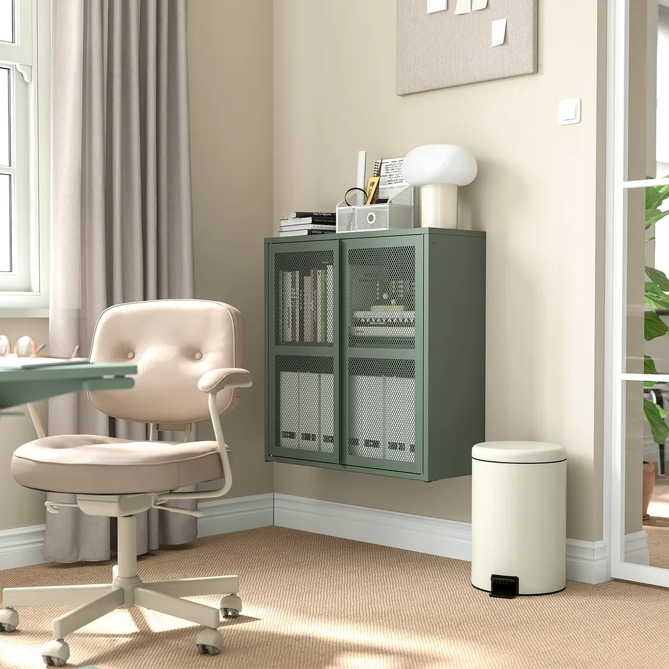 STENTRAPPA Pedal bin, light grey-beige, 18 l