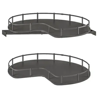 UTRUSTA corner base cabinet carousel, grey, 88 cm