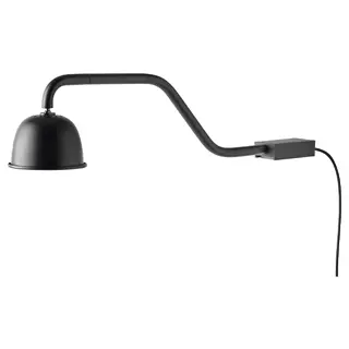 TVÄRDRAG cabinet lighting, black/dimmable, Height 10 x Length 36 x Width 7 cm