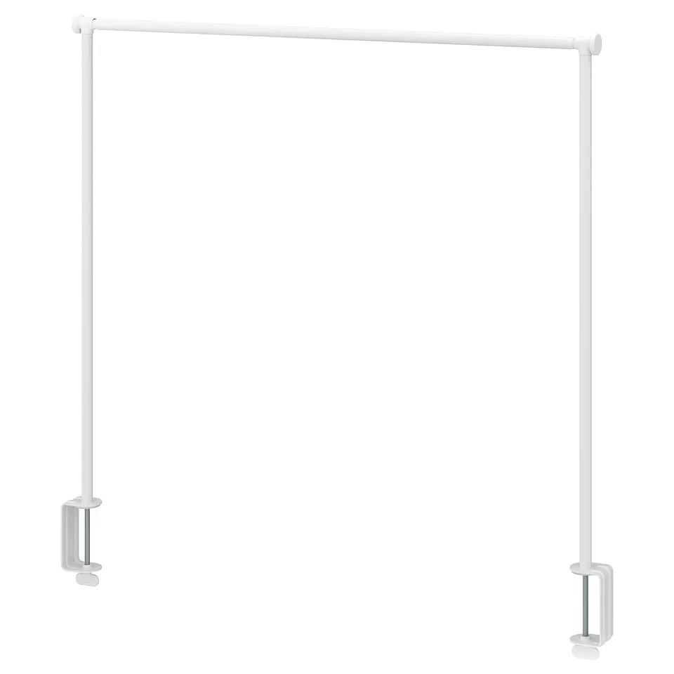 HELGEÖ white table stand, adjustable, sturdy metal, u-shape, for table decoration.