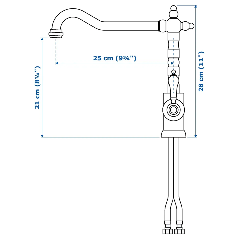 Illustration with measurements for the product: GLITTRAN.