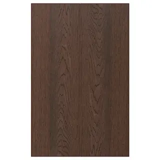 SINARP 2-p door f corner base cabinet set, brown, 25x80 cm