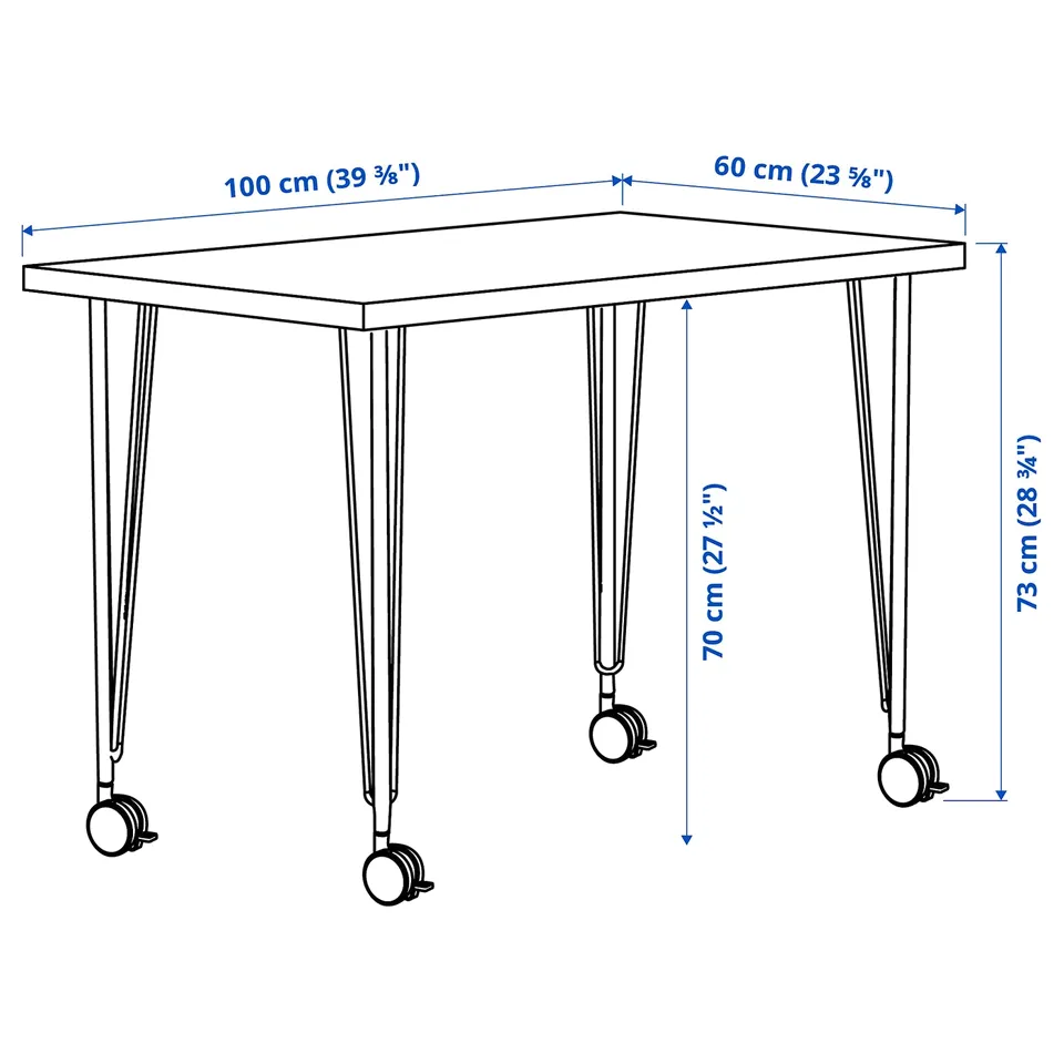 Illustration with measurements for the product: LINNMON.