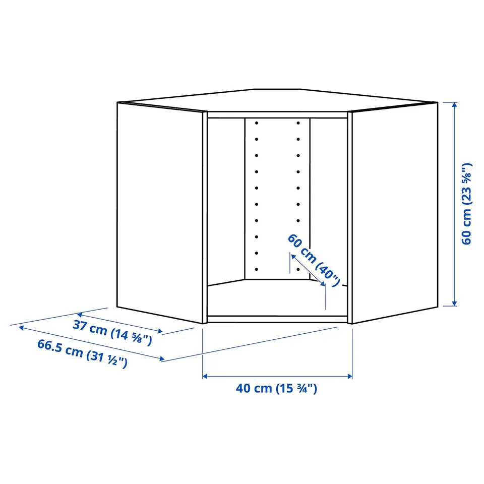 part: METOD corner wall cabinet