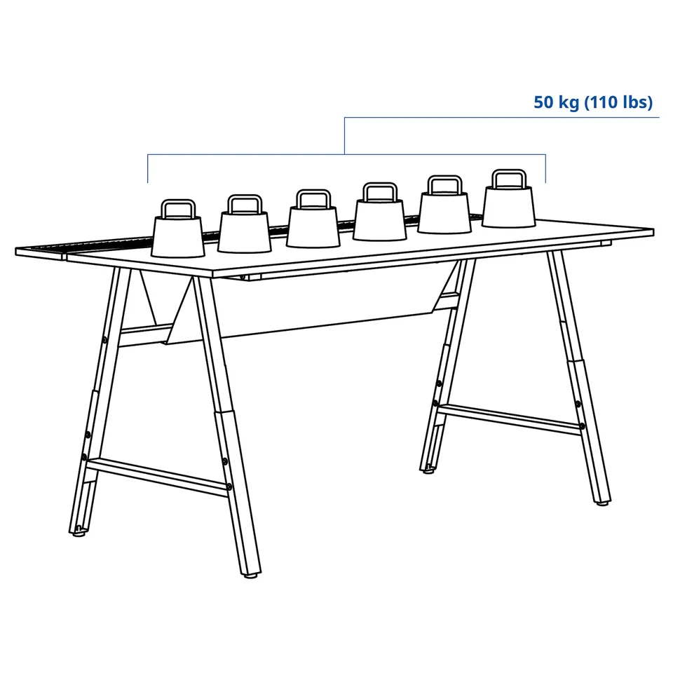 Illustration with measurements for the product: UTESPELARE.