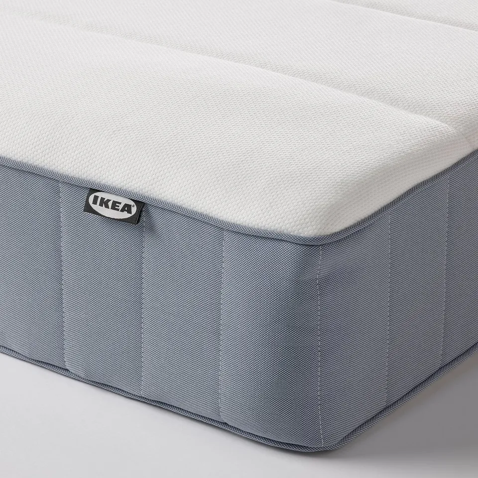 IKEA mattress: TÄLLÅSEN, clean design, firm edges,ège top, grey sides, premium quality.