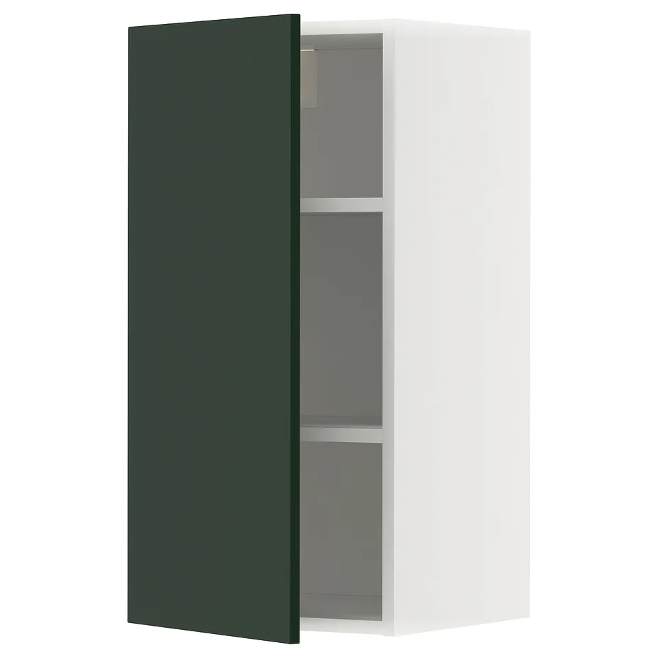 METOD kitchen cabinet, dark green, wall-mounted, square shape, minimalist design.