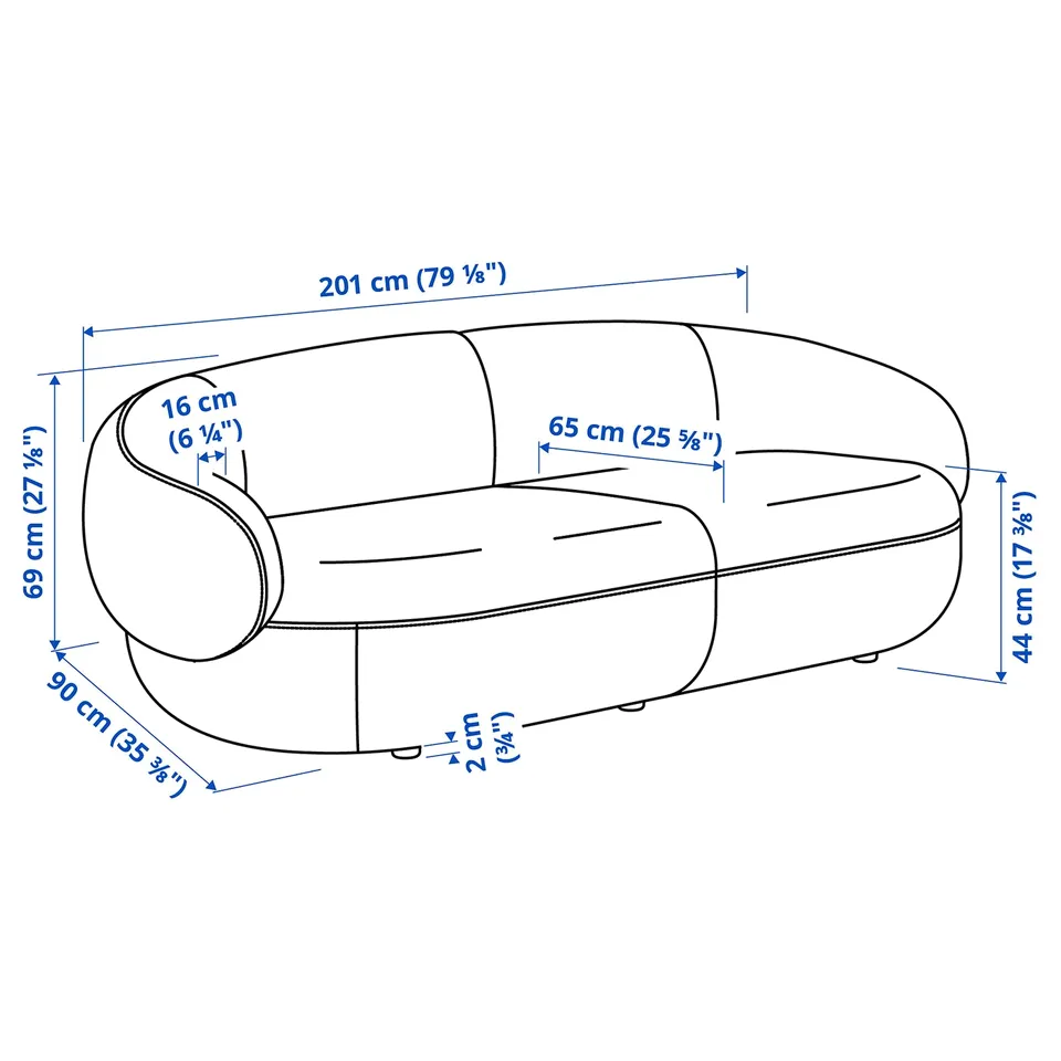 Illustration with measurements for the product: LILLESÄTER.