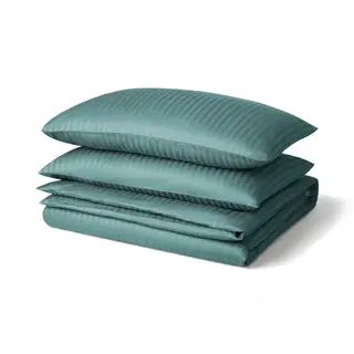 NATTJASMIN duvet cover and 2 pillowcases, blue-green, 240x220/50x80 cm