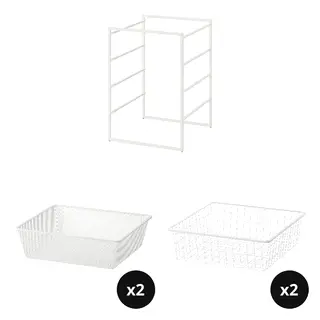 JONAXEL set: frame + mesh basket x2 + wire basket x2