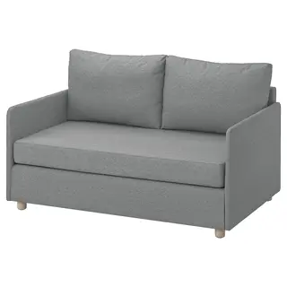 FRIDHULT sofa-bed, Knisa light grey, Depth 76 x Height 61 x Width 126 cm