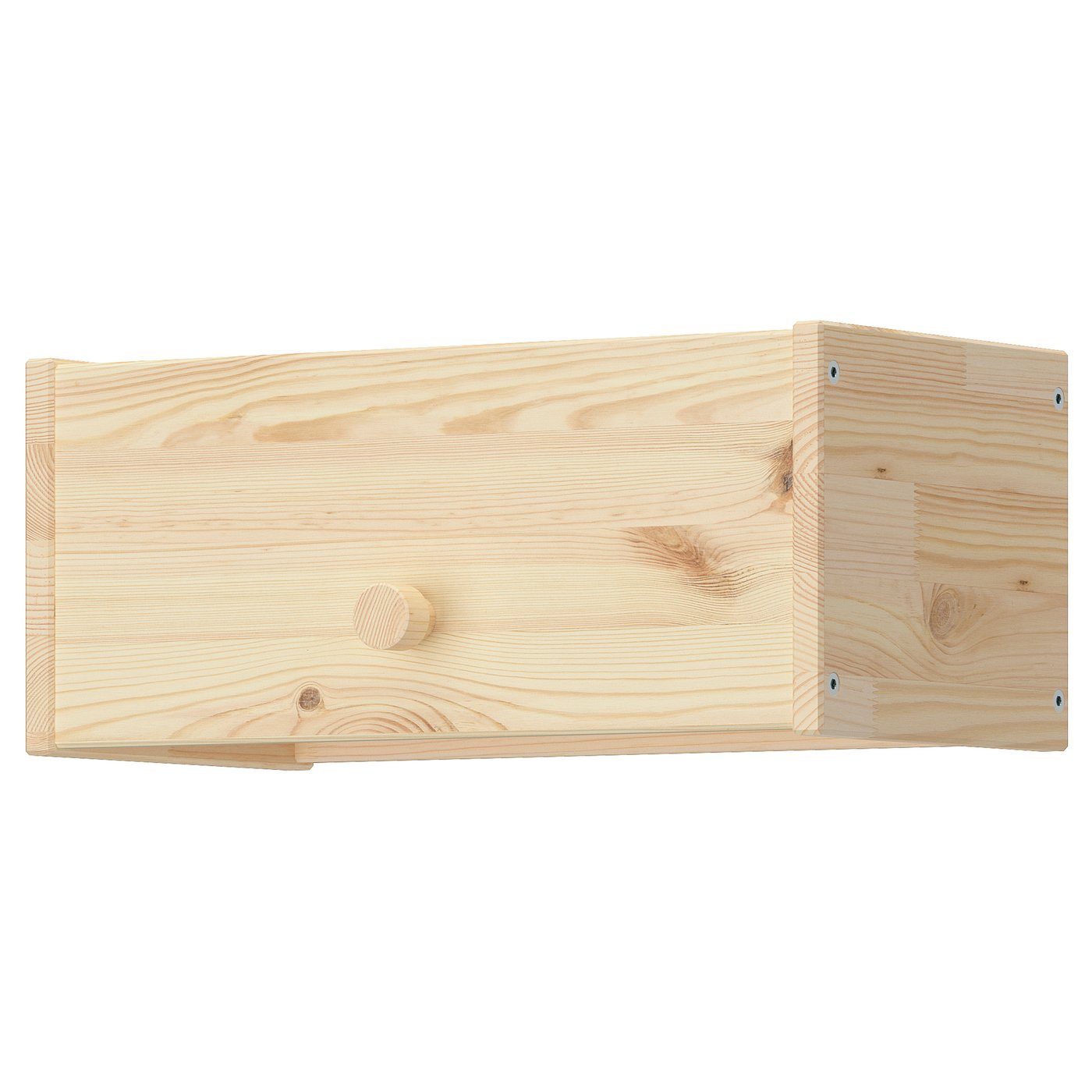 Solid wood coat rack with shelf, natural finish, rectangular shape, minimalist design, perfect for hallways.