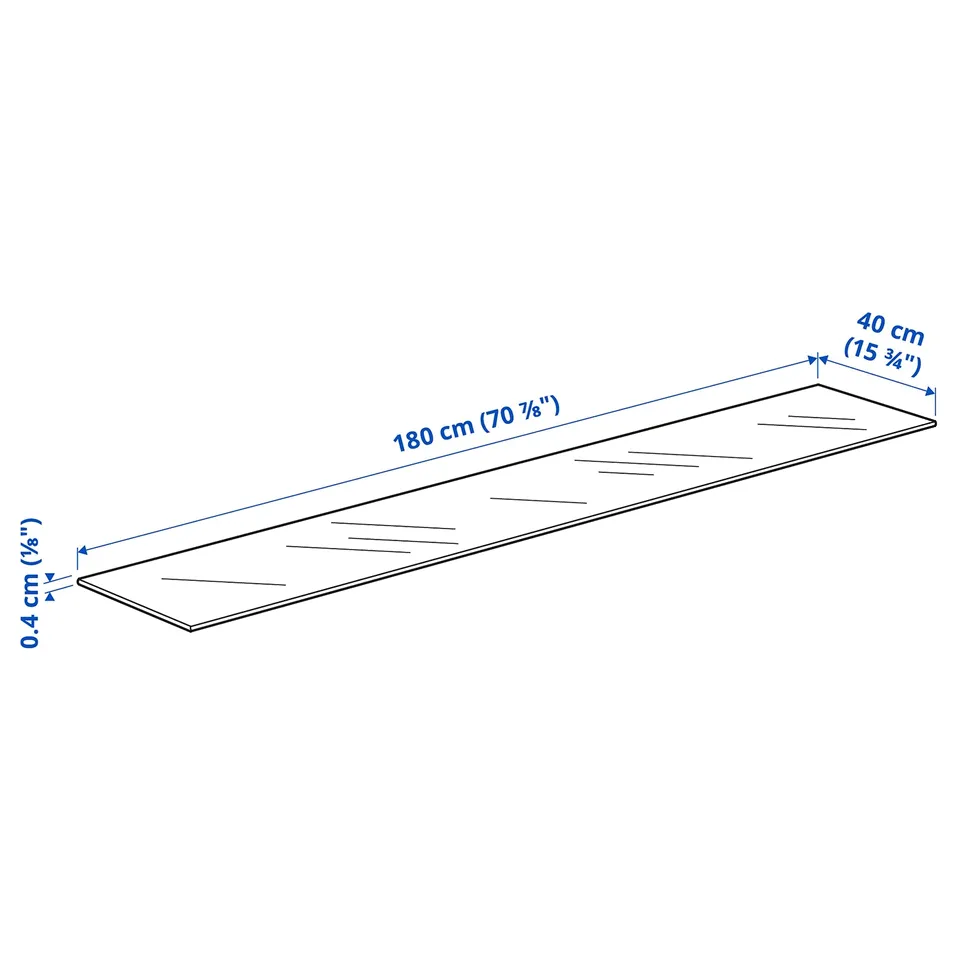 Illustration with measurements for the product: BESTÅ.