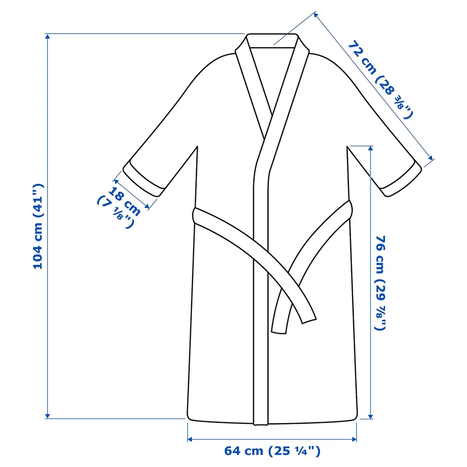 Illustration with measurements for the product: ROCKÅN.