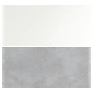 LYSEKIL wall panel, double sided light grey/concrete effect matt white, 119.6x55 cm