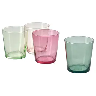 PAPPERSBJÖRK glass, mixed colours, 30 cl