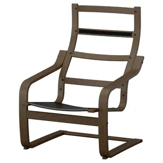 POÄNG armchair frame, walnut effect, Width 68 x Depth 82 x Height 94 cm