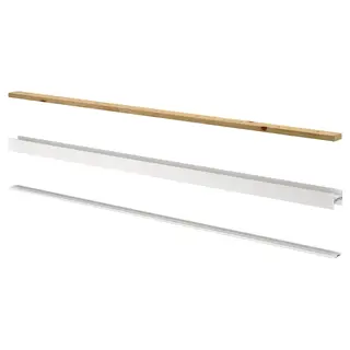 SKYTTA rail for sliding door frame, 2 tracks white, Width 8.1 x Length 200.0 cm