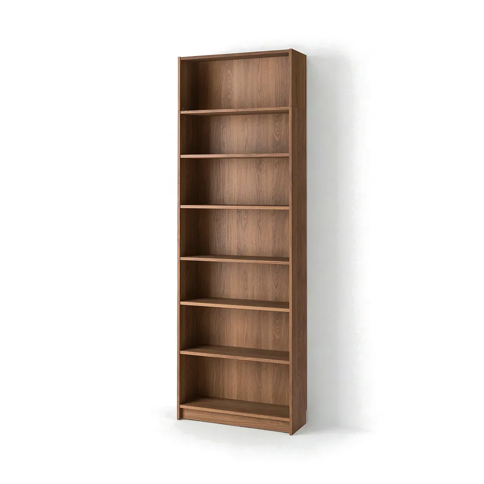 Brown BILLY bookcase with 6 shelves for storage