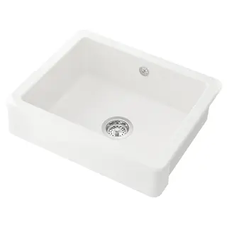 HAVSEN sink bowl w visible front, white, 62x48 cm