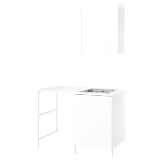 ENHET storage combination, white, 139x63.5x87.5 cm
