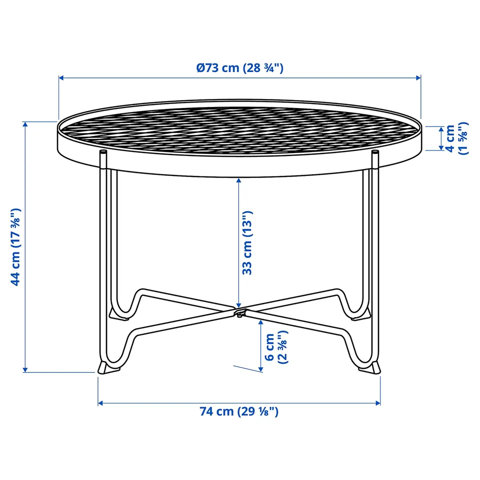 Illustration with measurements for the product: KROKHOLMEN.