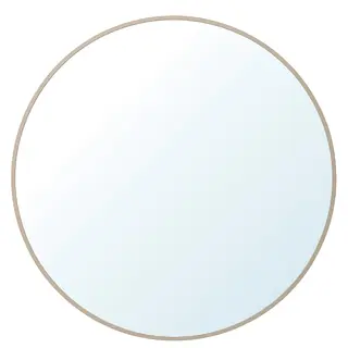 KVALMSÖ mirror, beige, 90 cm