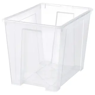 SAMLA box, transparent, 56x39x42 cm/65 l