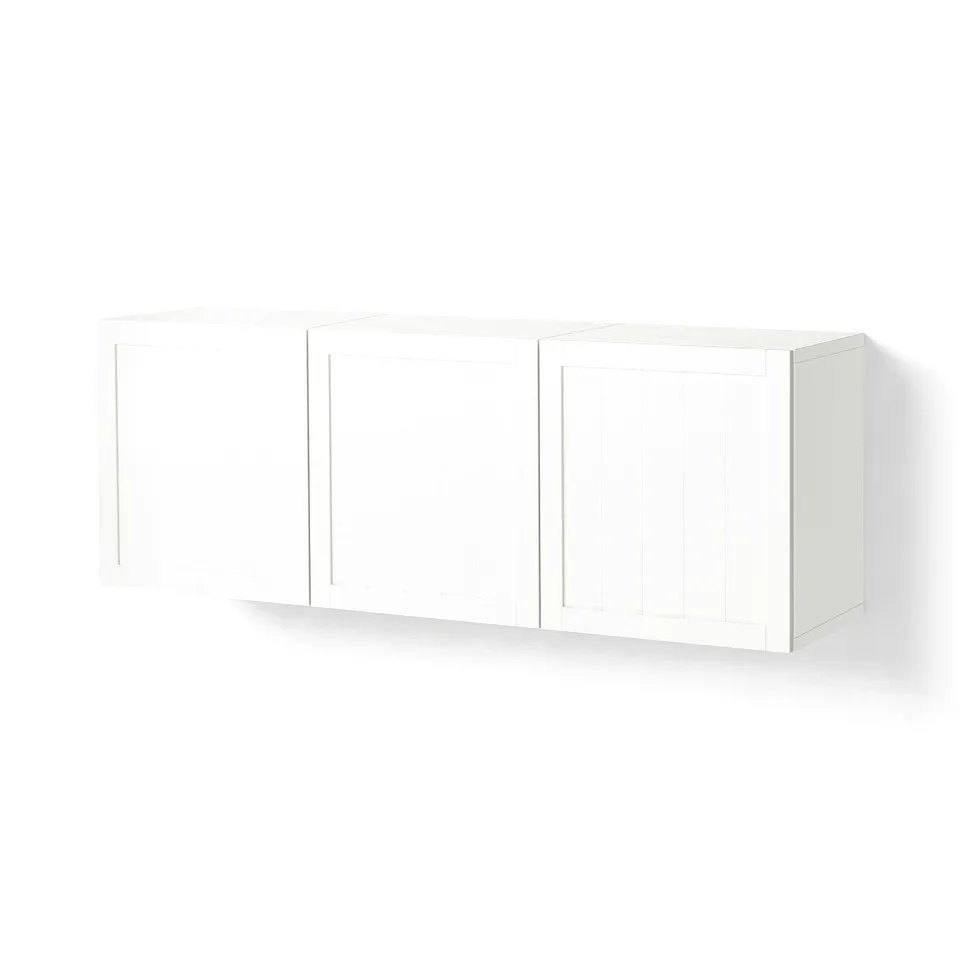 BESTÅ Wall-mounted cabinet combination, white/Pipmakare white, 180x42x64 cm