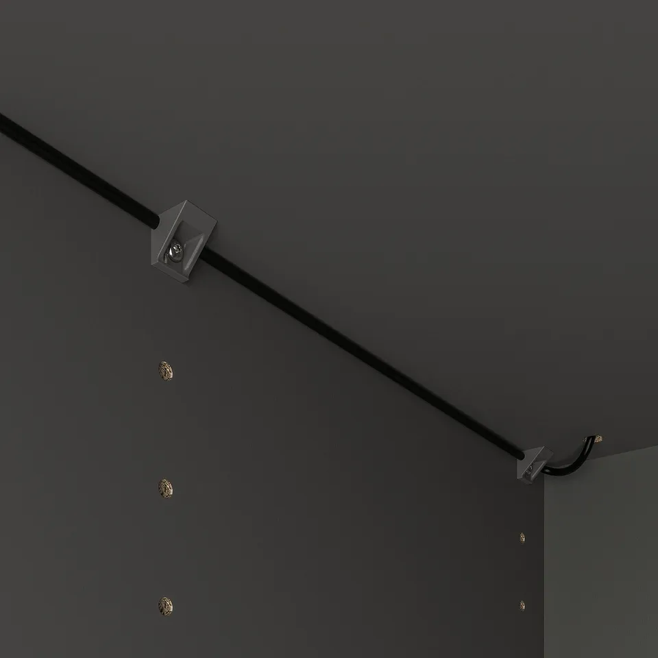 Led wardrobe light with sensor fixes to the top. Automatically illuminates when opened.