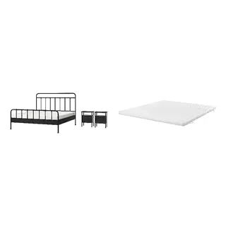 STJÄRNÖ/ÅNNFJÄLLET Bed with 8cm thick mattress, coir, foam, super firm