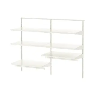 BOAXEL wardrobe combination, white, 125x40x101 cm