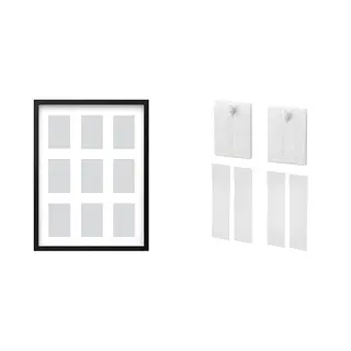 frame + adhesive hook ×2 set: frame for 9 pictures + adhesive hook for frame