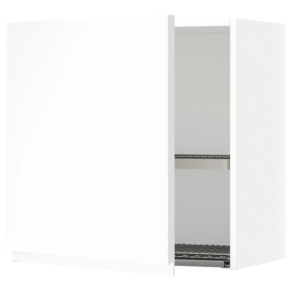 METOD white kitchen cabinet, modern, square, with left/right door option. 18mm thick, adjustable shelf, 25-year guarantee.