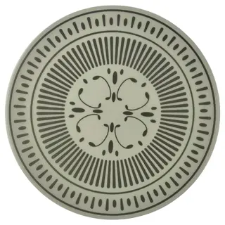 TUVIRIS place mat, grey-green/patterned plastic, 37 cm
