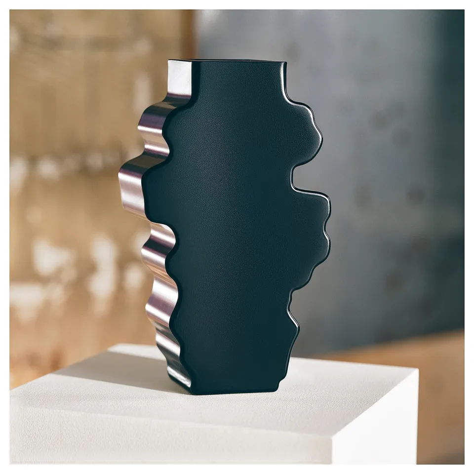 KONSTRUNDA Vase, black, 28 cm