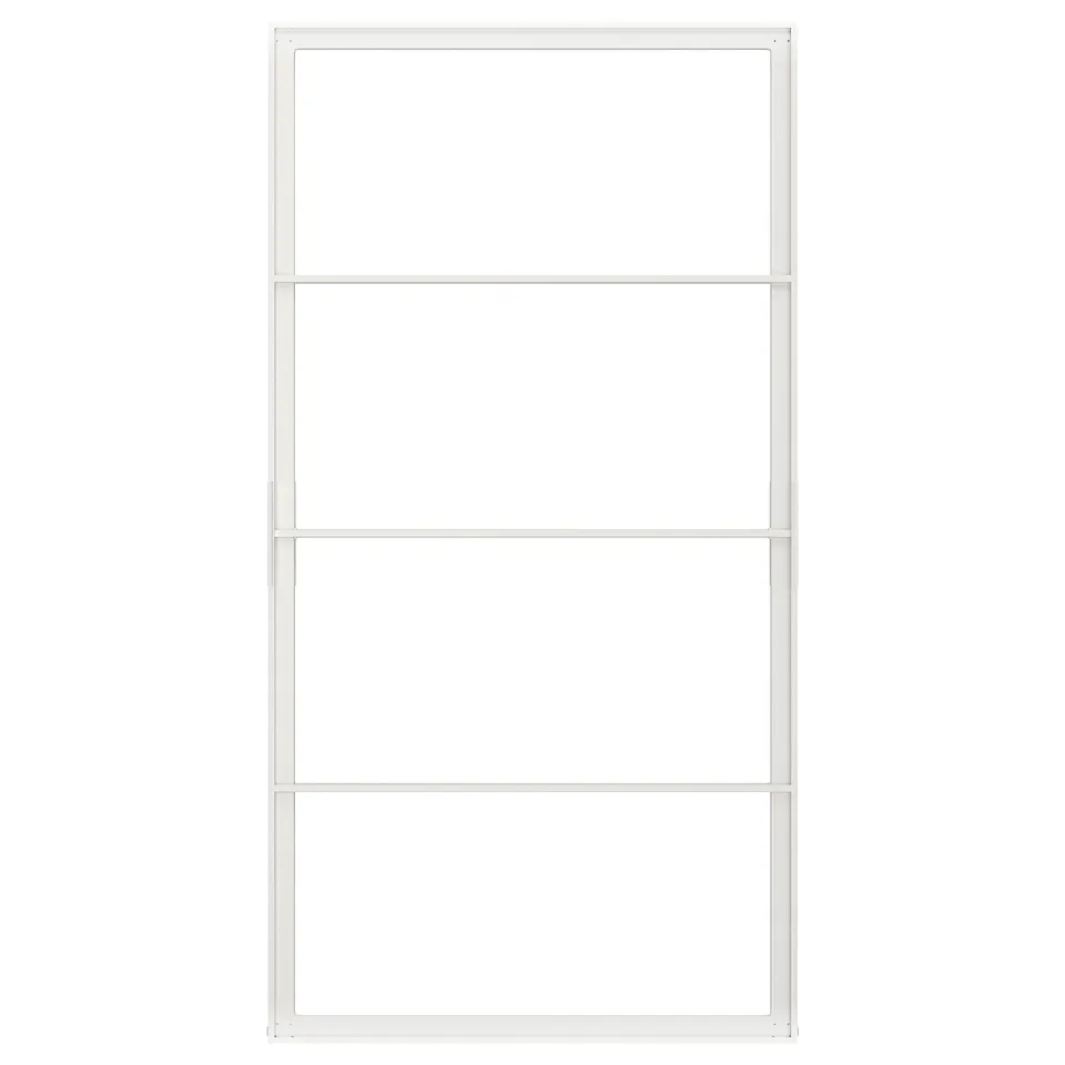 SKYTTA white aluminium sliding door frame, modern minimalist design.