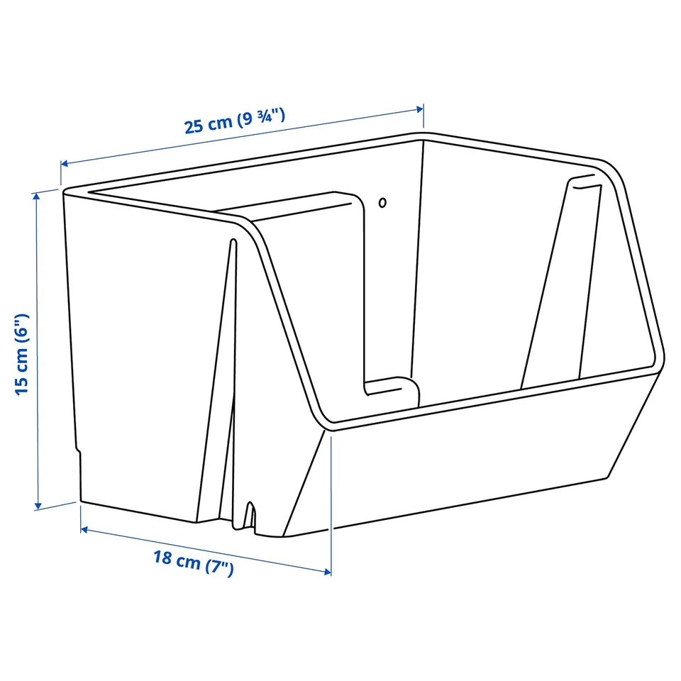 Illustration with measurements for the product: FODERTRÅG.