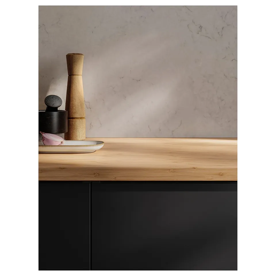 HOLMARED Worktop, bamboo/veneer, 246x2.8 cm