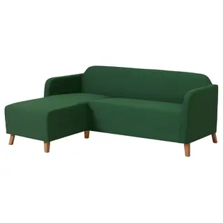 LINANÄS sofa protector f so3 w chs longue, Vissle dark green