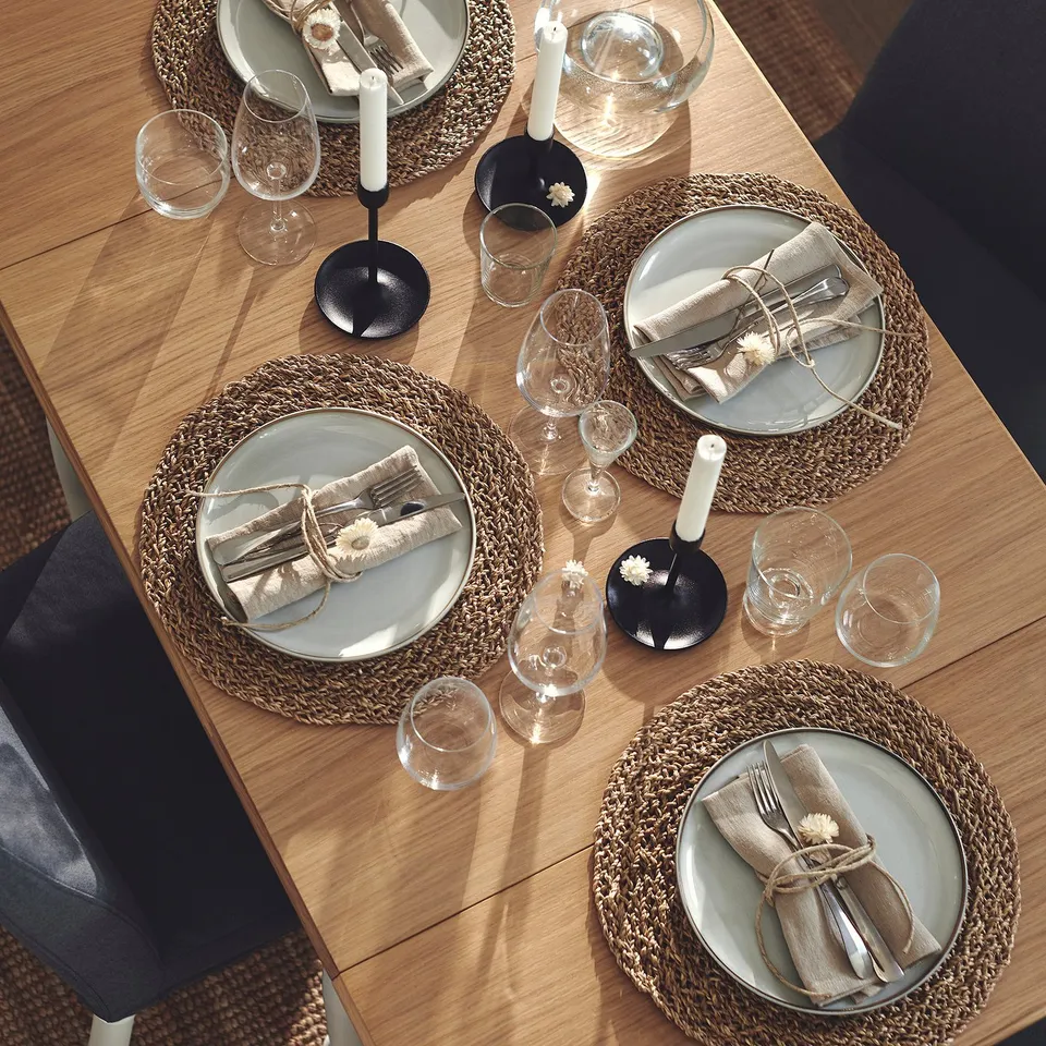 DANDERYD drop-leaf table, wooden, rectangular, fits 2-4, perfect for small spaces.