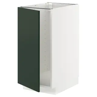 METOD base cab f sink/waste sorting, white/Havstorp deep green, 40x60 cm