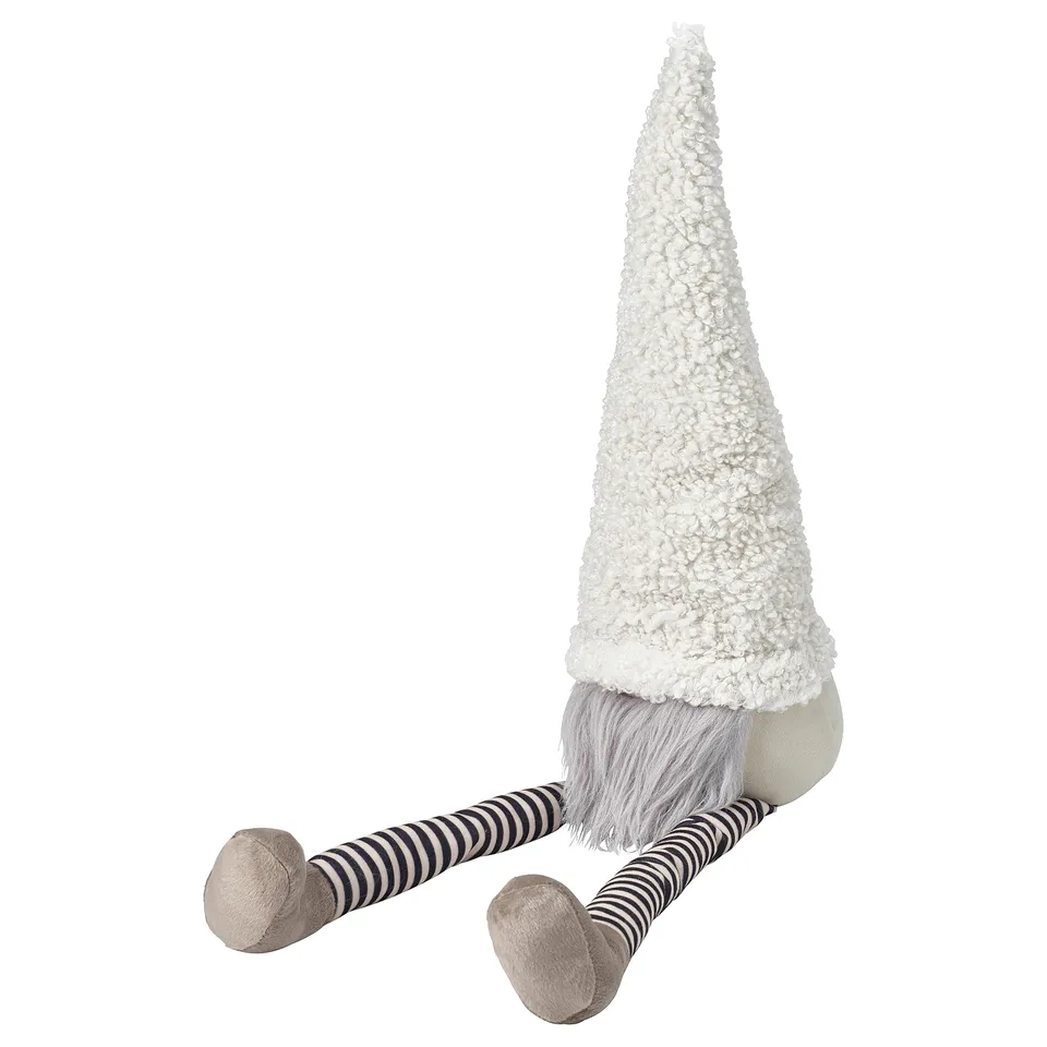 VINTERFINT Decoration, Santa Claus sitting/striped white, 42 cm