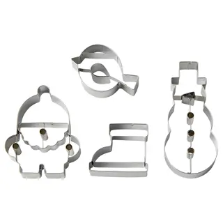VINTERFINT pastry cutter, set of 4, mixed shapes stainless steel