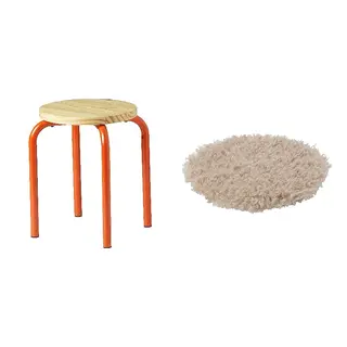 DOMSTEN/MADONNALILJA set: stool + chair pad