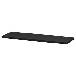BILLY shelf, black oak effect, 76x26 cm