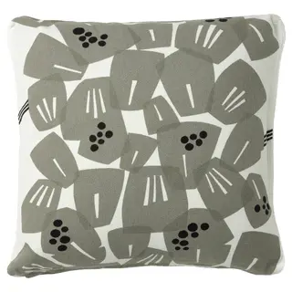 UNDERBLOMMA cushion cover, white/light grey-green, 50x50 cm