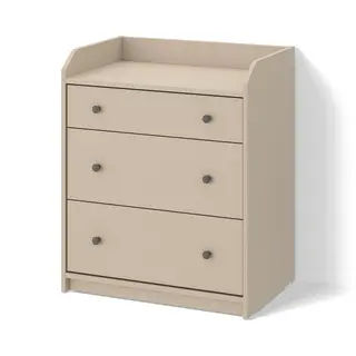 HAUGA chest of 3 drawers, beige, 70x46x84 cm