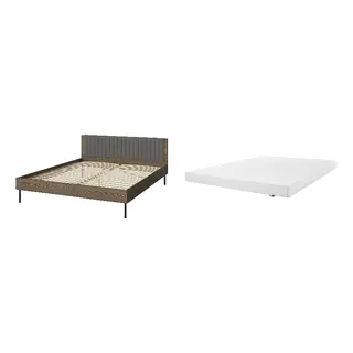 BRUKSVARA/ÅKLABBEN Bed with 12cm thick mattress, latex, 5 comfort zones, medium firm